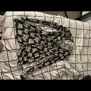 ASOS design tall button front romper in spaced floral print!